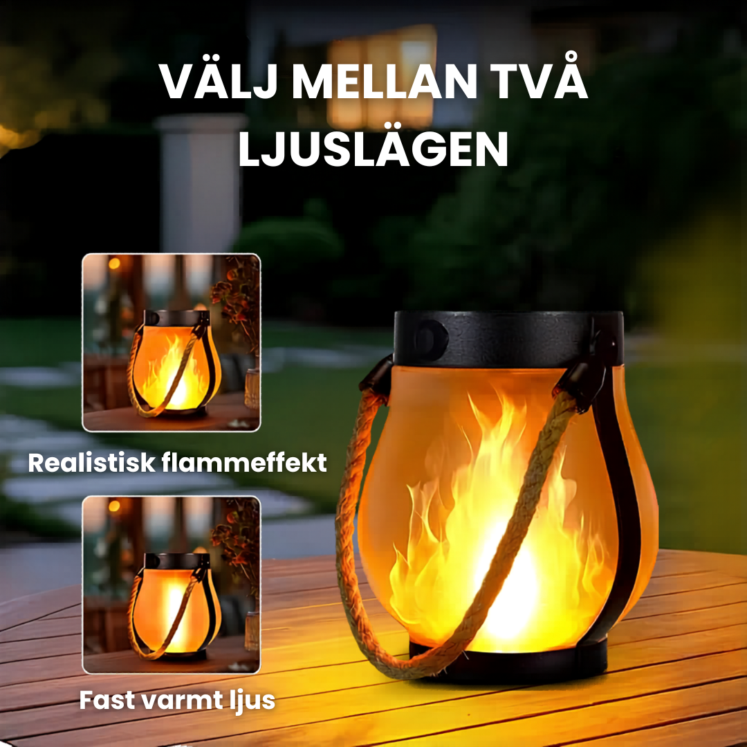 Hängande Flamlykta – Mysig Utomhusbelysning