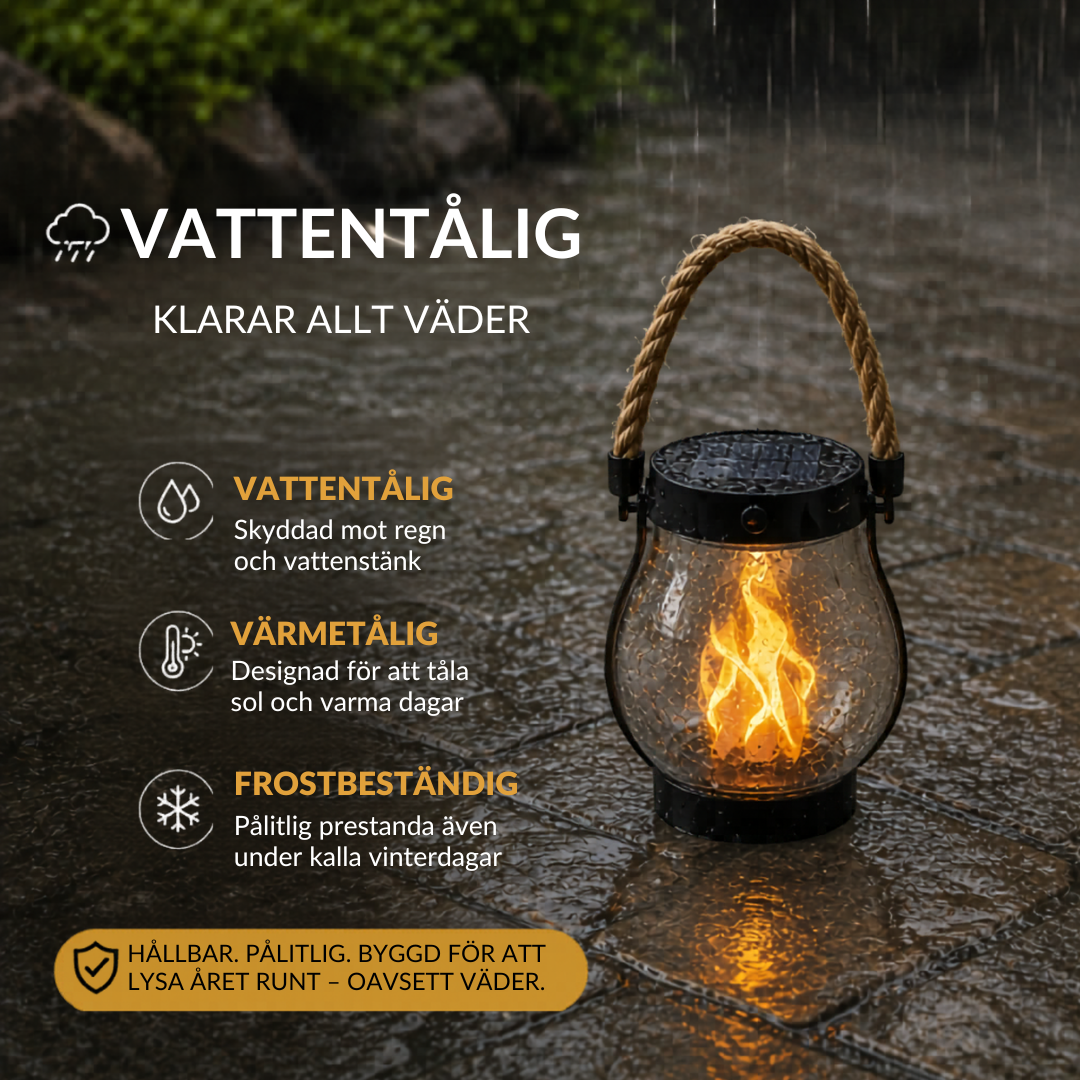 Hängande Flamlykta – Mysig Utomhusbelysning
